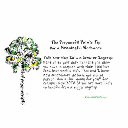 Purposeful Palm series: Talk your way into a greater ingroup
