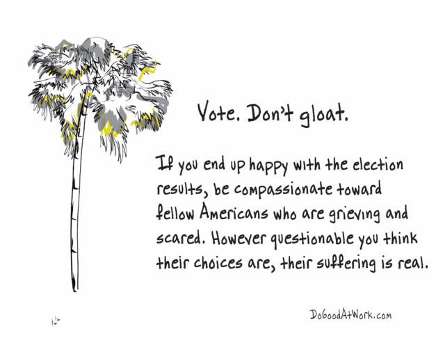 Vote. Don't Gloat.